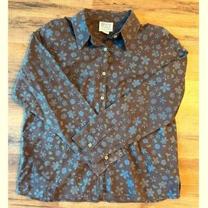 Fresh Produce vintage  Button Up Floral Paisley Long Sleeve boho 80's 90's